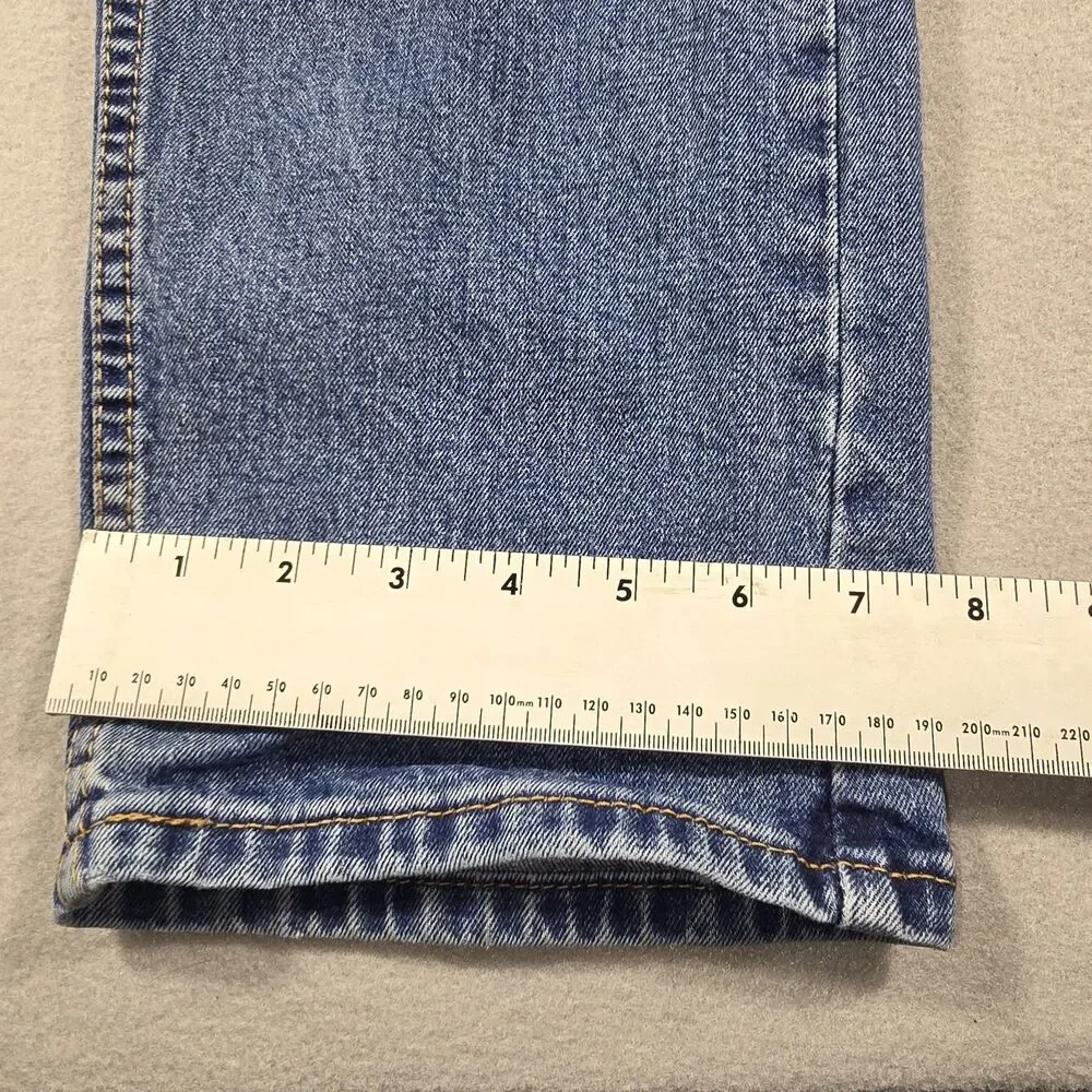 Levi's Mens 34x34 Blue Jeans 505 Regular Fit Straight Leg Medium Wash Denim
